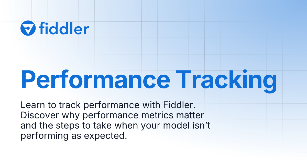 Performance Tracking | Fiddler | Documentation